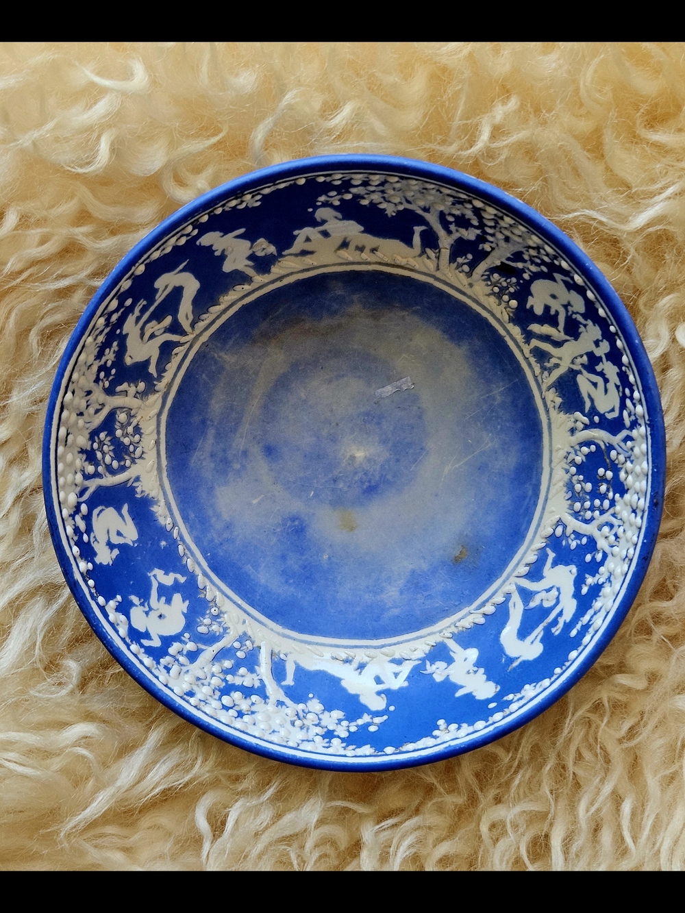 Vintage Midcentury TAMS WARE crown pottery london England Blue Art Bowl - Picture 2 of 6